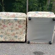 2 modular vintage bench armchairs with floral pattern – Cottage Style