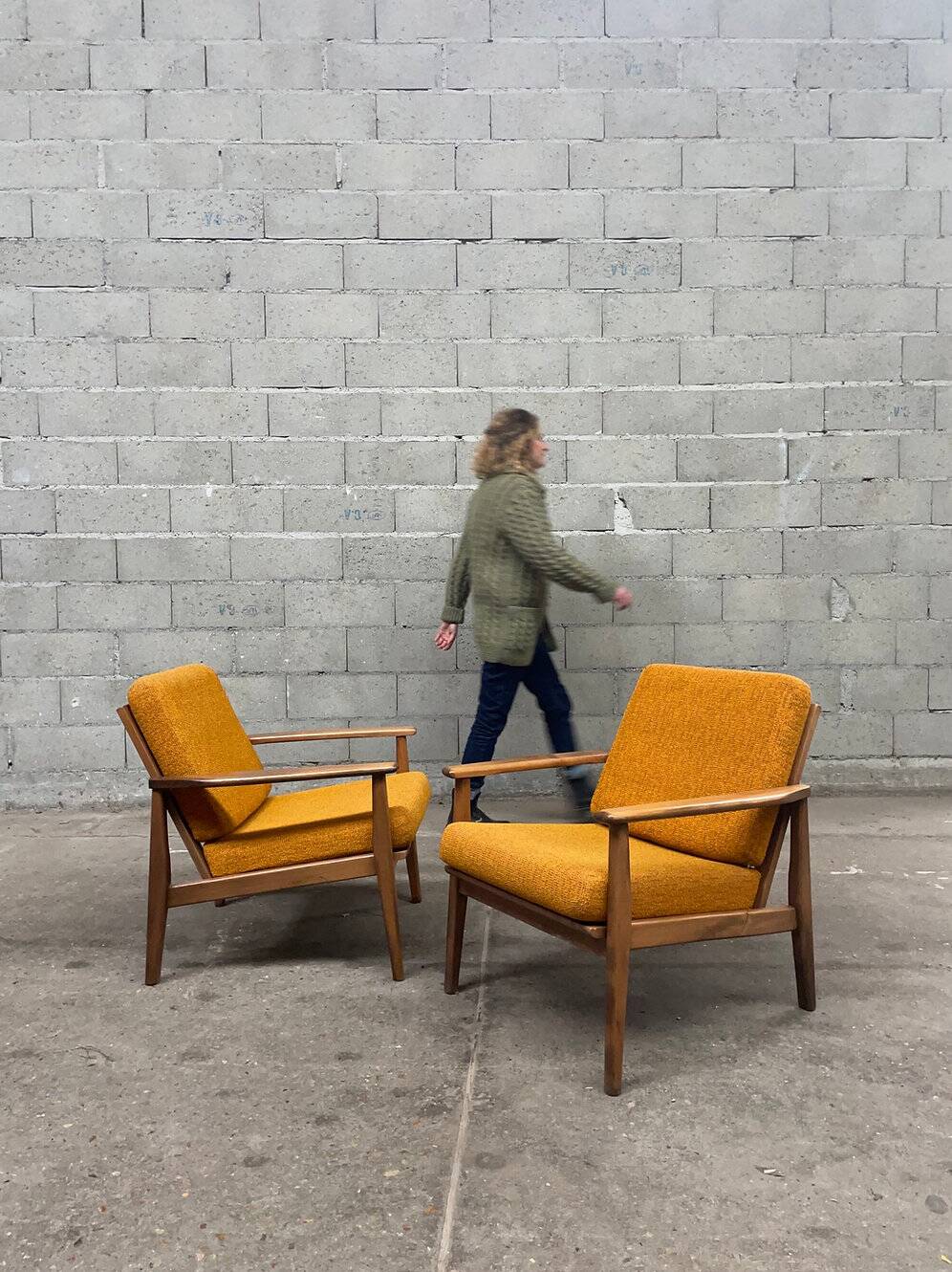 Saffron armchair pair