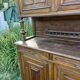 Large antique two-body buffet in wood - Carved dining room furniture