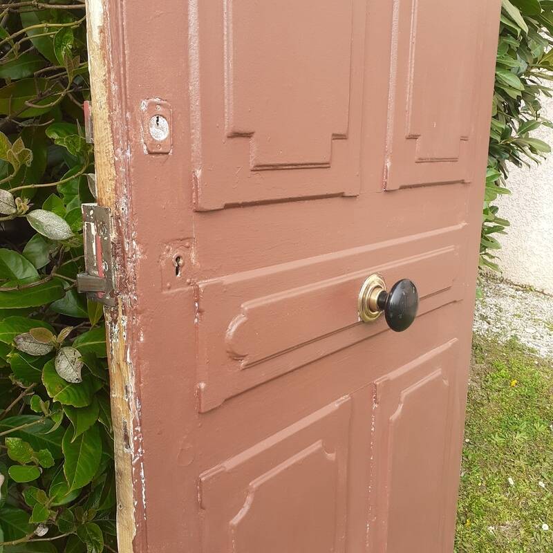 Old exterior entrance door solid H225xW86cm solid wood