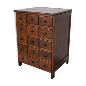 Dutch Oak Apothecary / Barber Cabinet, Early 20th Century