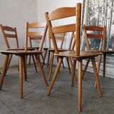 Set of 6 vintage chairs 1960 bistro