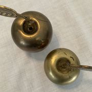 Duo of bronze apples vintage paperpress from the 60s-70s