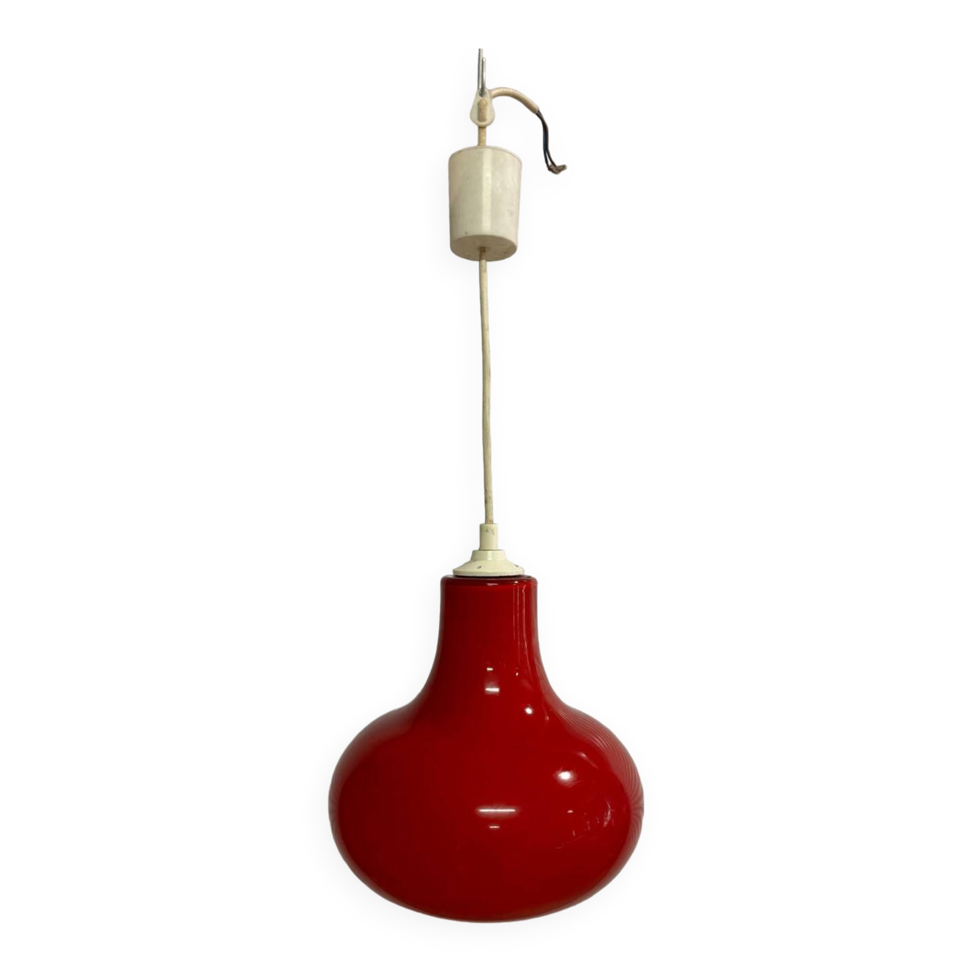 Vintage opaline pendant light