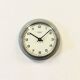Vintage grey east german wall clock from weimar electric, 1970s