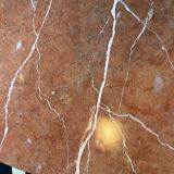 Terracotta marble coffee table and steel legs