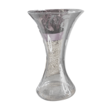 Cylindrical glass vase