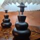 pair of ceramic bedside lamps Scandinavian design lampshade 33x25 electric chan