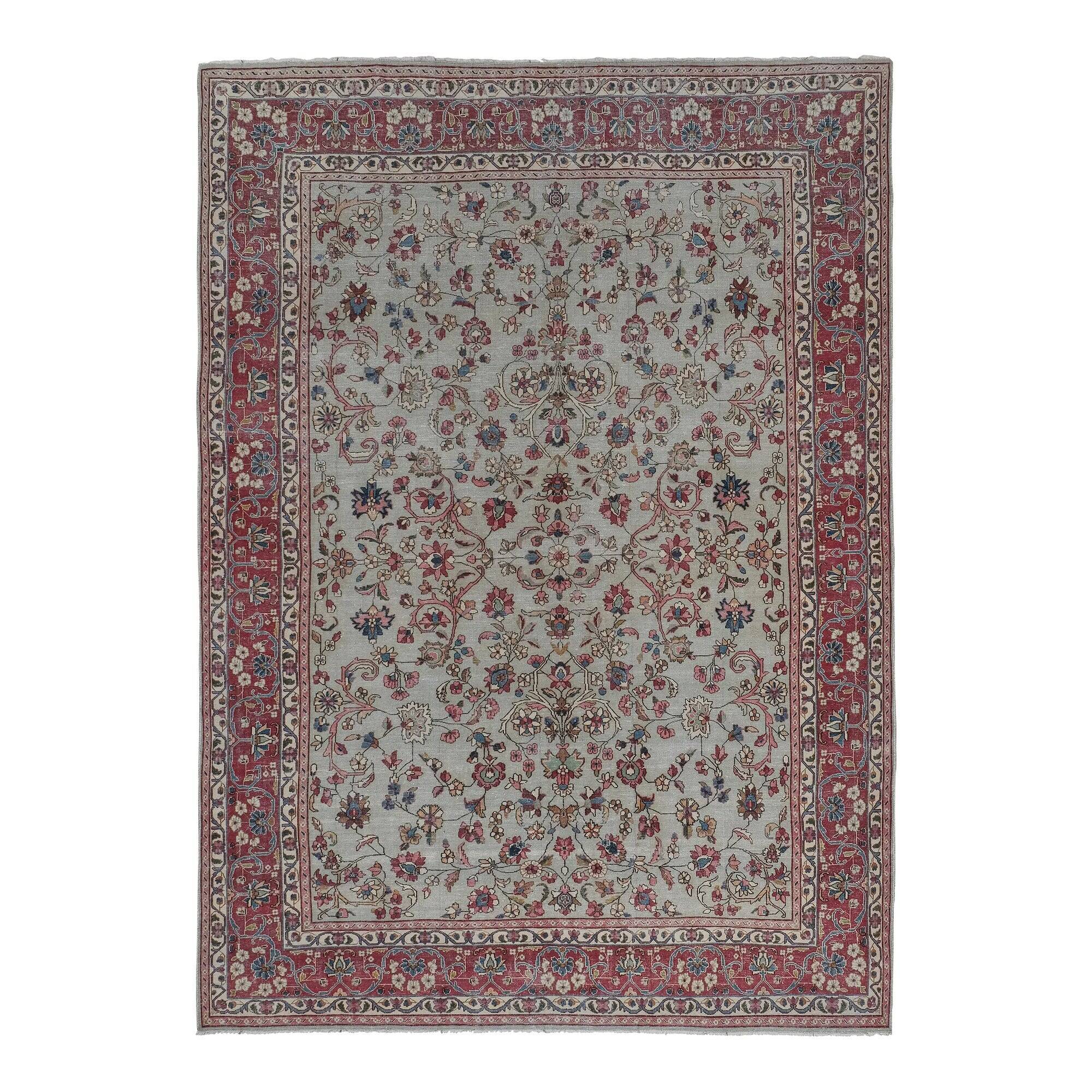 Vintage Turkish handmade rug 210x292 cm