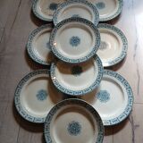 10 assiettes plates anciennes Terre de fer