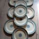 10 old flat plates Terre de fer