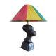 "African woman" lamp in matte black ceramic, 1950s-60s