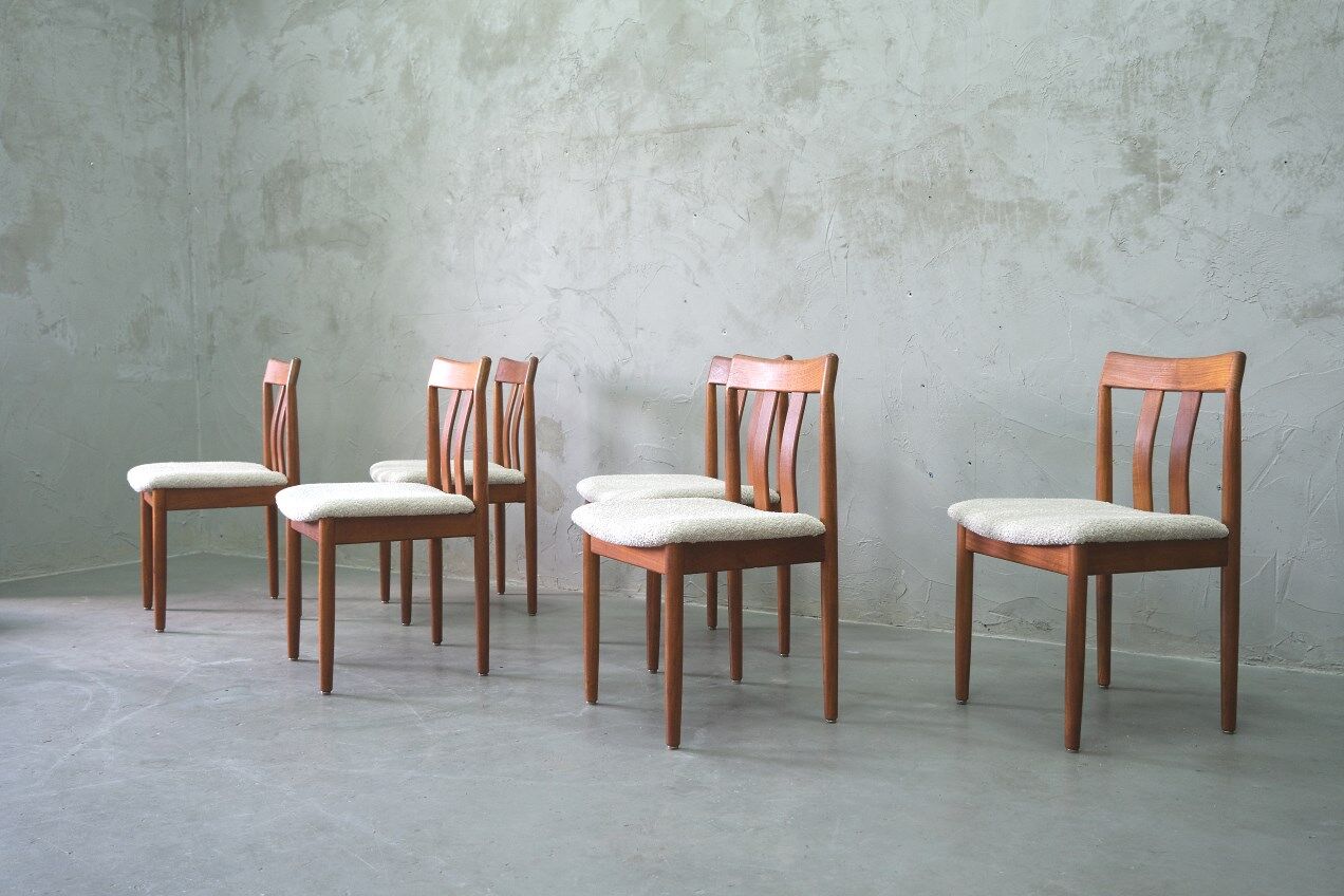 Mid-century teak dining chairs from Vamdrup stolfabrik, 1960s, set of 6