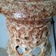 Large foot of openwork ceramic lamp ep 1960
