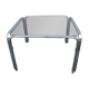 Vintage chrome coffee table and smoked glass