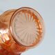 Large glass vase, apricot, French vintage, authentic
