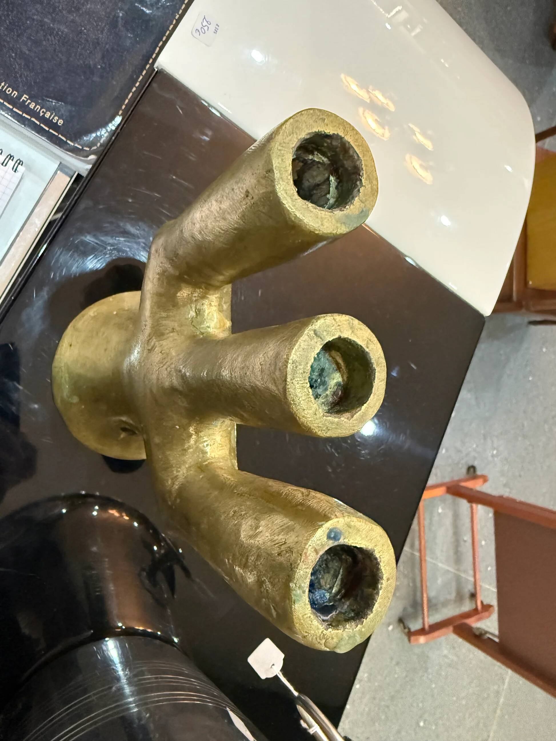 Artisanal chandelier in solid brass – Unique piece – Chad