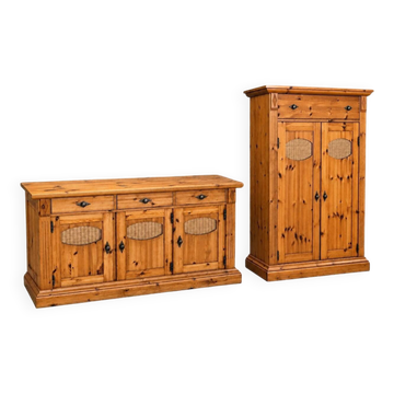 Classic pine / Meidenkast also known as a Vertiko / sideboard