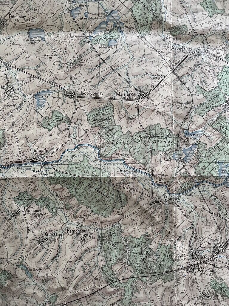 Carte militaire 1926 de Meurthe-et-Moselle
