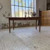 Beech and pine farmhouse table with spindle legs 170 cm