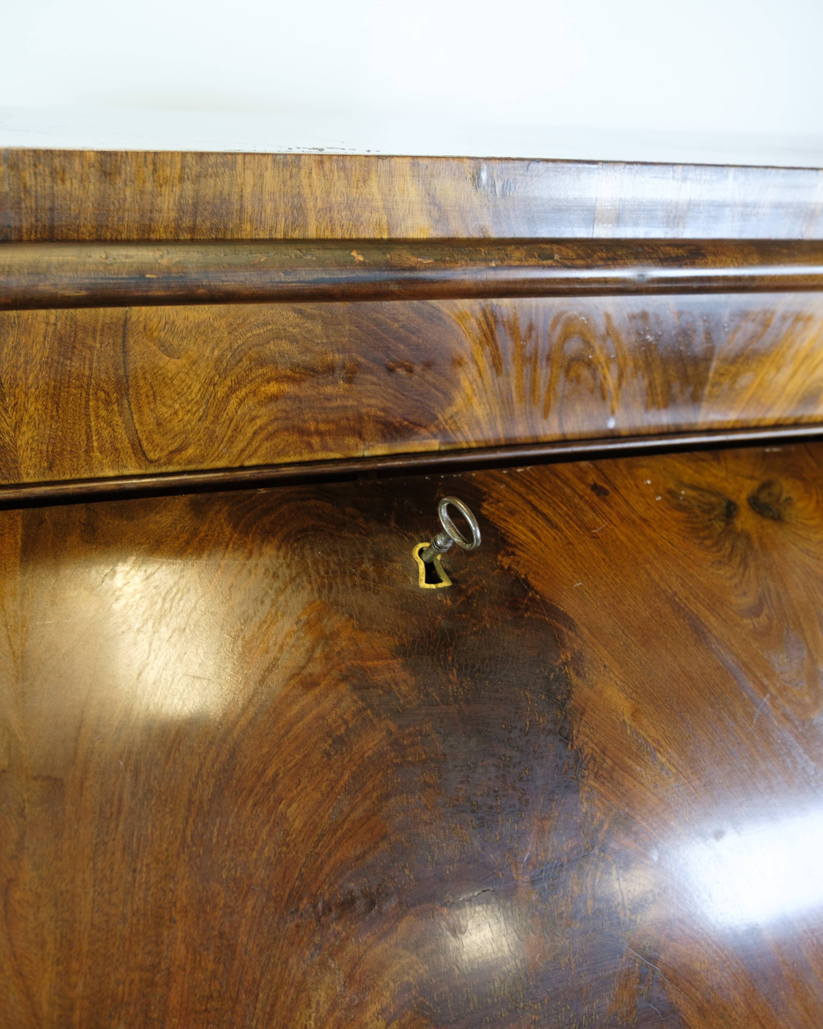 Chatol With Four Drawers Made In Hand Polished Mahogany From 1820s