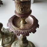 Paire de bougeoirs flambeaux XIXème siècle