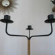 Scandinavian candle holder Laurids Lonborg in metal and rattan 50s 60s