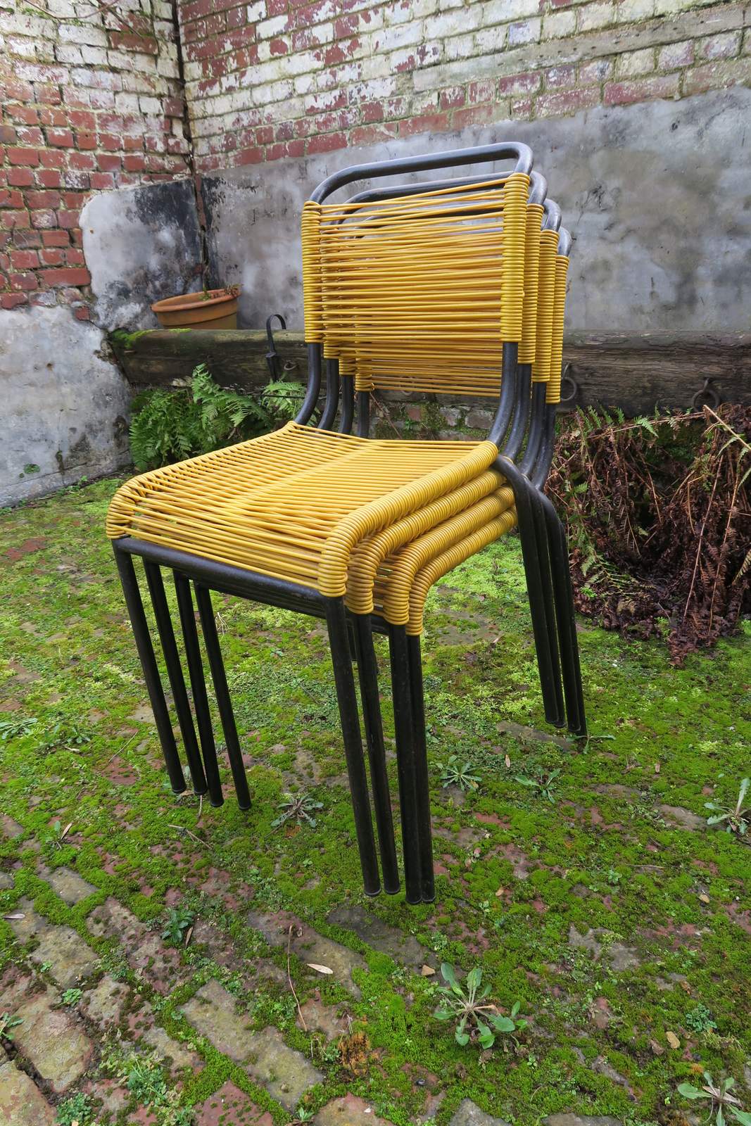 Set of 4 chairs scoubidou