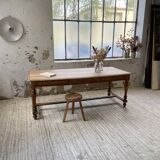 2m walnut drapery farm table