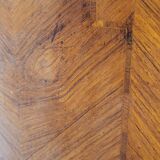 High sideboard in rosewood and marble slab, Louis XVI style, French