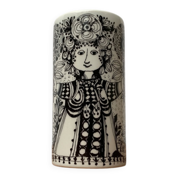Danish Flora vase from the mid-century by Bjørn Wiinblad for Nymölle Denmark, 1960s.