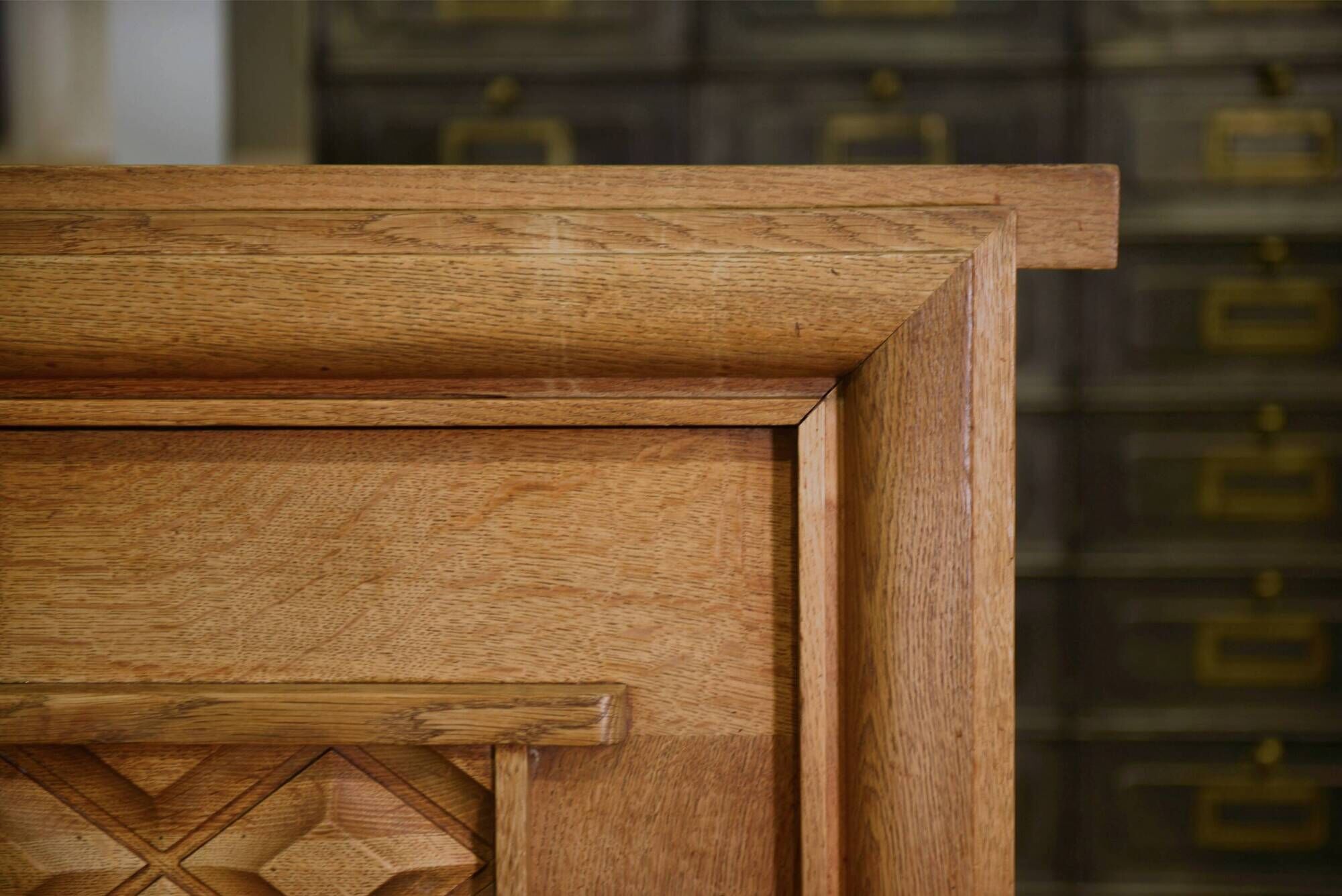 Art Deco buffet in oak and wrought iron by Léon and Maurice Jallot 1940s