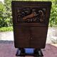Vintage Art Deco carved bar cabinet