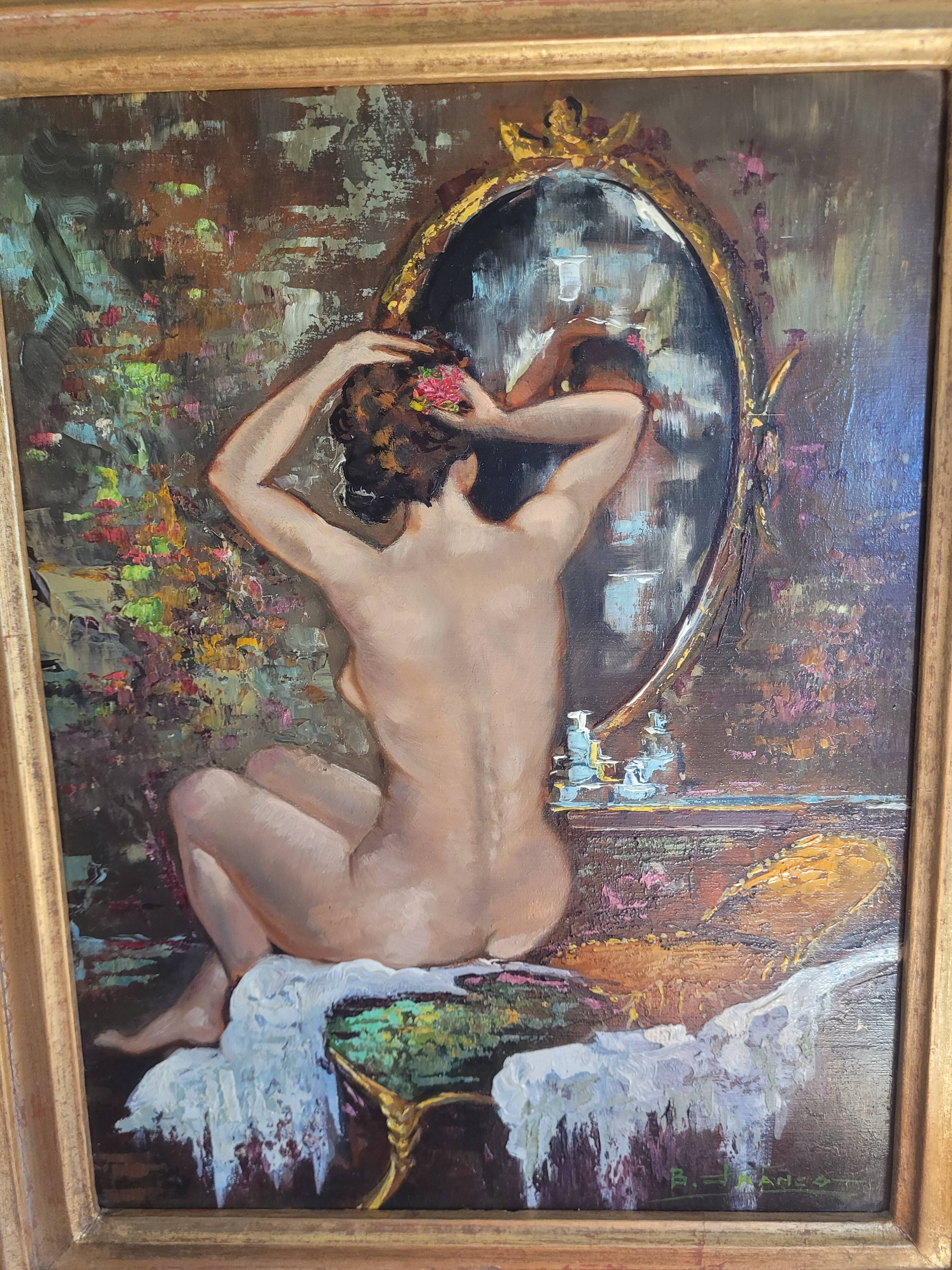 Tableaux,  huile sur isorel B. franco.
