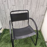 4 fauteuils noir mat vintage