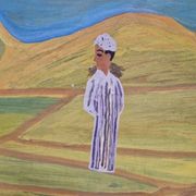 Saïd Aït Youssef (1920-1986) - Gouache on paper - Figures in the countryside