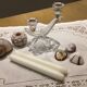 Ancient art deco glass candlestick