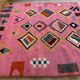 Moroccan handmade rug, beni ourain pink shag 150/250cm