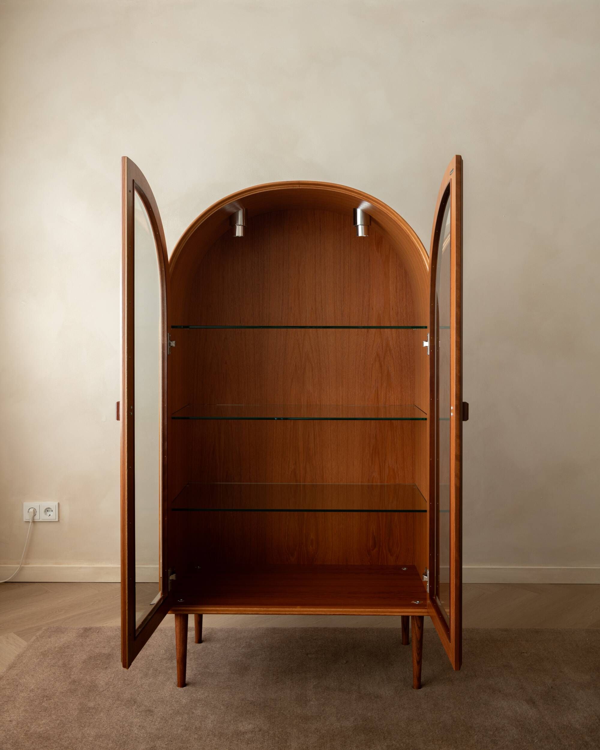Mid Century Arched Display Cabinet by Brinkmann, 1980s