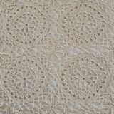 Vintage beige crochet bedspread