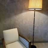 Brass and metal floor lamp