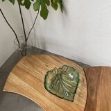 Tinted glass “leaf” dish