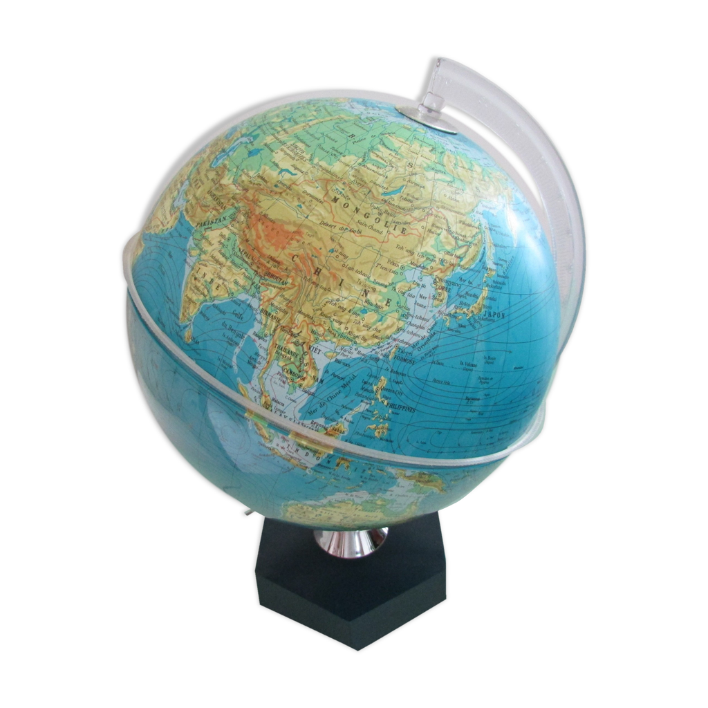 Globe terrestre Grange Bateliere 1969 Mappemonde - 1:50 000 000 ancien