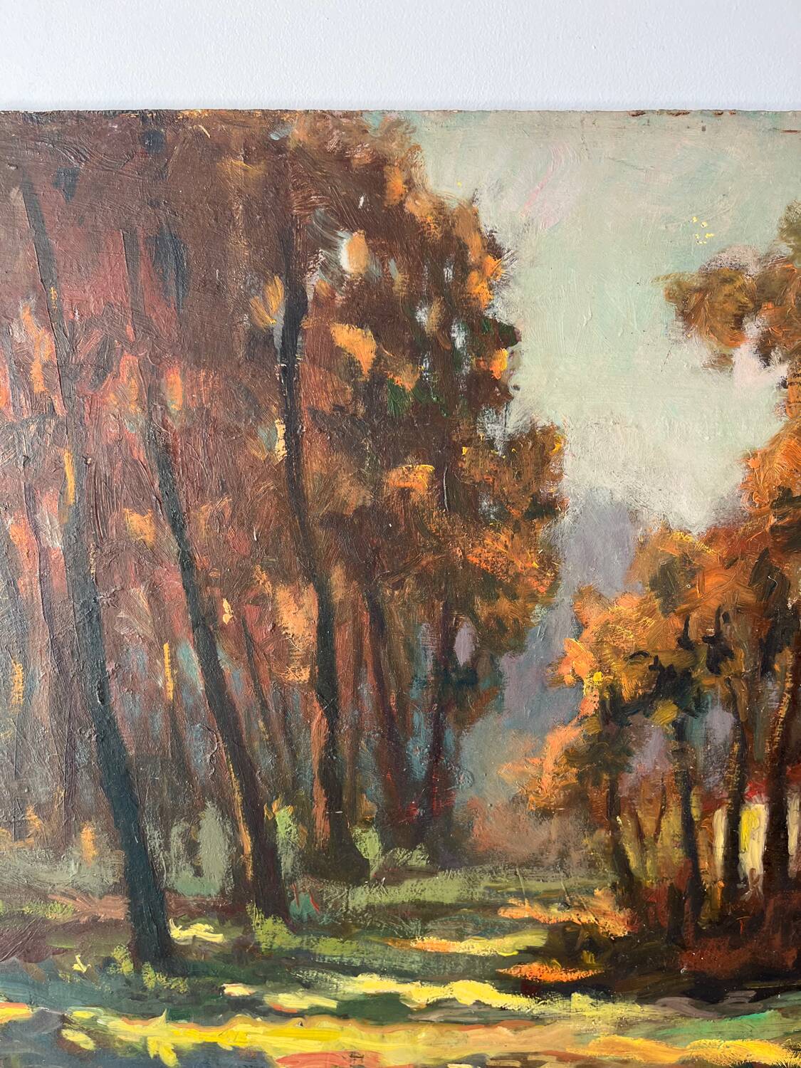 Cabin in the forest, oil on panel, signed H Classens.