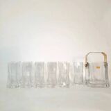 Set of 11 glasses with ice bucket, Tumbler Designer Cino Boeri for Arnolfo