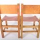 Set de 6 chaises en orme et cuir édition Maison Regain