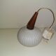 Opaline suspension and wood, Scandinavian style