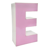 Vintage pink illuminated letter e , 1970s
