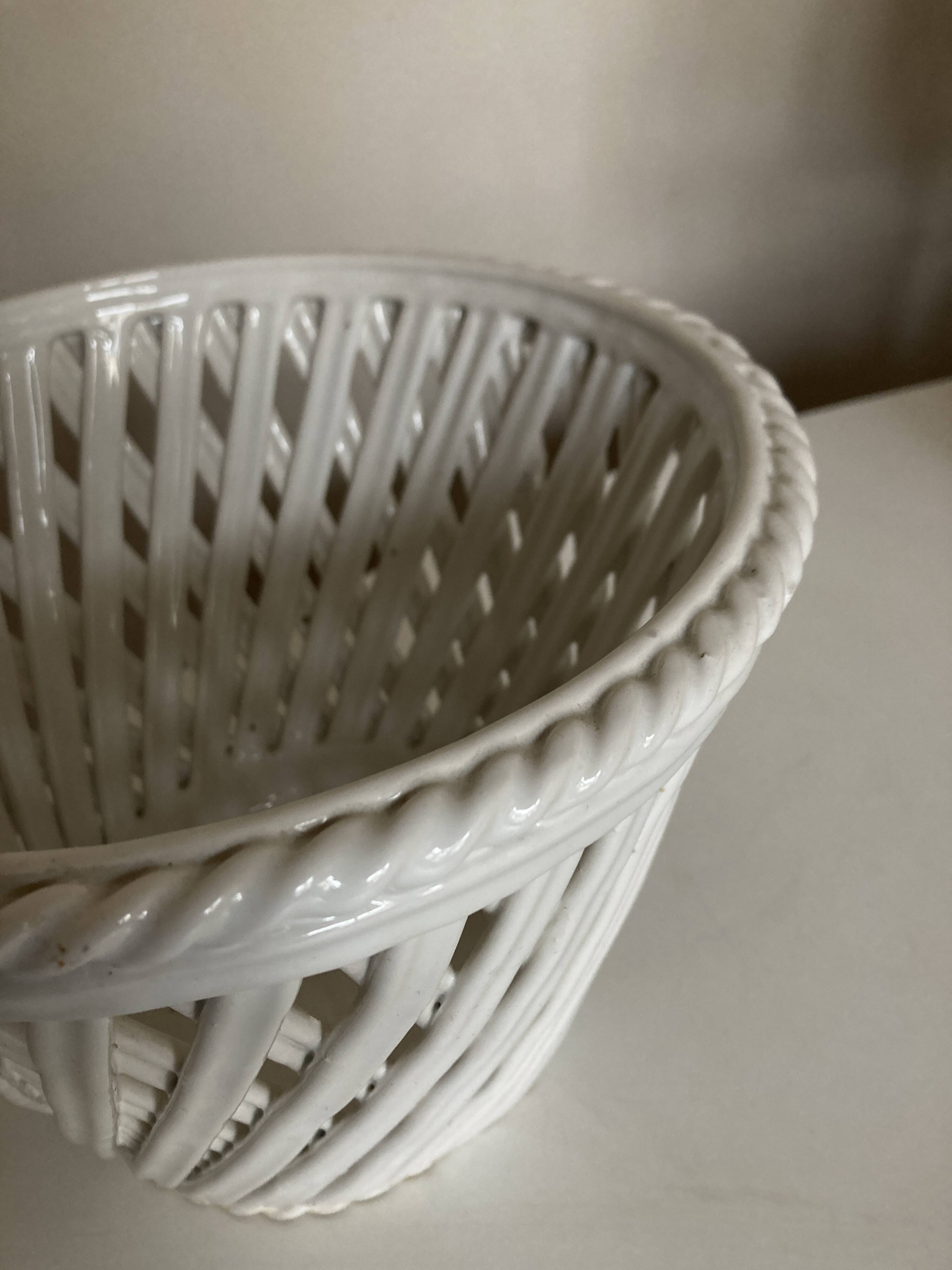 XXL woven ceramic pot cover by Bassano 1960 numbered Italian work