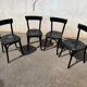 Set de 4 chaises bistrot noires